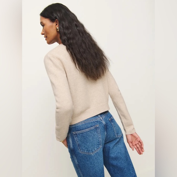 Reformation Clara Cashmere Crew Cardigan - Picture 3 of 10